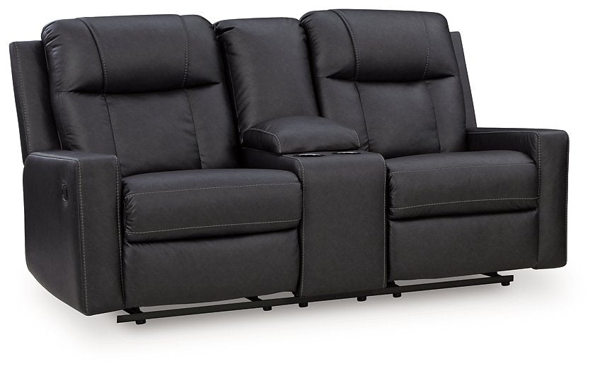 Mackmenville Reclining Loveseat with Console - Hammers Furniture (MN)