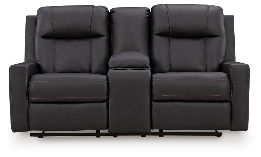 Mackmenville Reclining Loveseat with Console - Hammers Furniture (MN)