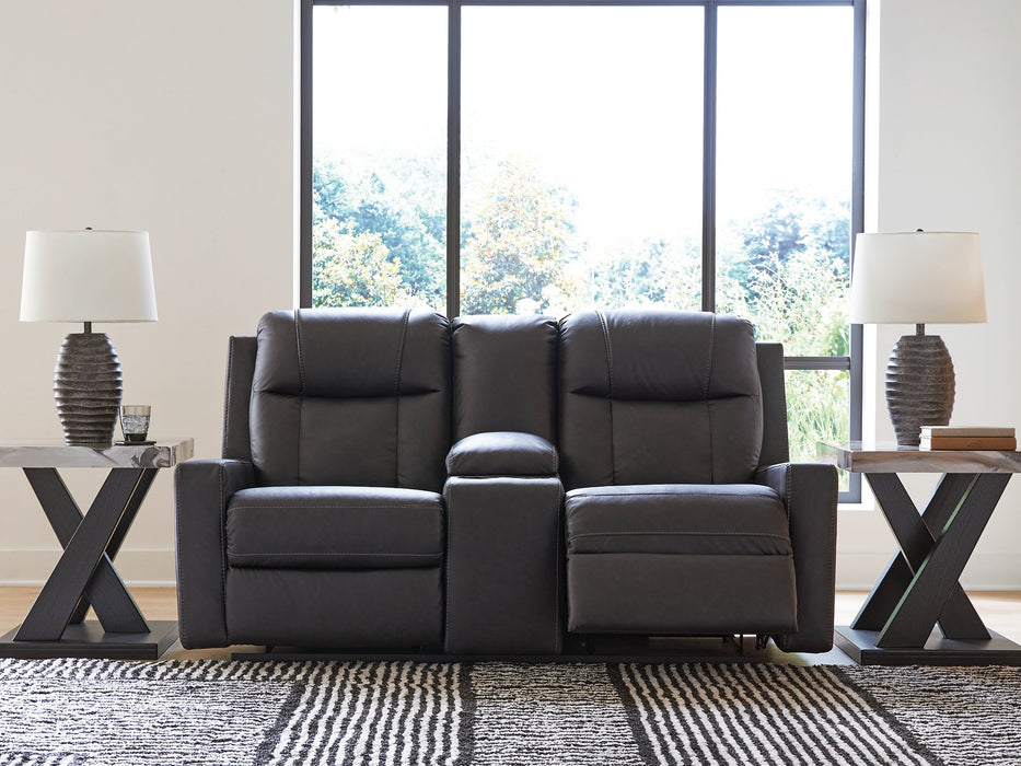 Mackmenville Reclining Loveseat with Console - Hammers Furniture (MN)