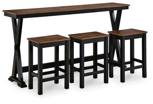 Wildenauer Counter Height Dining Table and 3 Barstools Set - Hammers Furniture (MN)