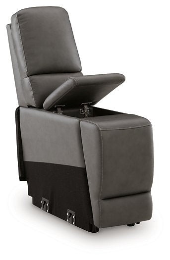 5Z - Pittson Power Reclining Sectional Loveseat with Console - Hammers Furniture (MN)