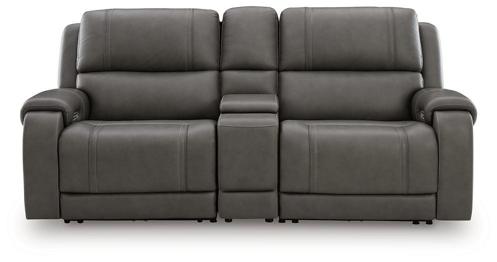 5Z - Pittson Power Reclining Sectional Loveseat with Console - Hammers Furniture (MN)