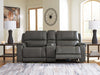 5Z - Pittson Power Reclining Sectional Loveseat with Console - Hammers Furniture (MN)