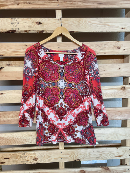 Chico's Pattern Long Sleeve Top